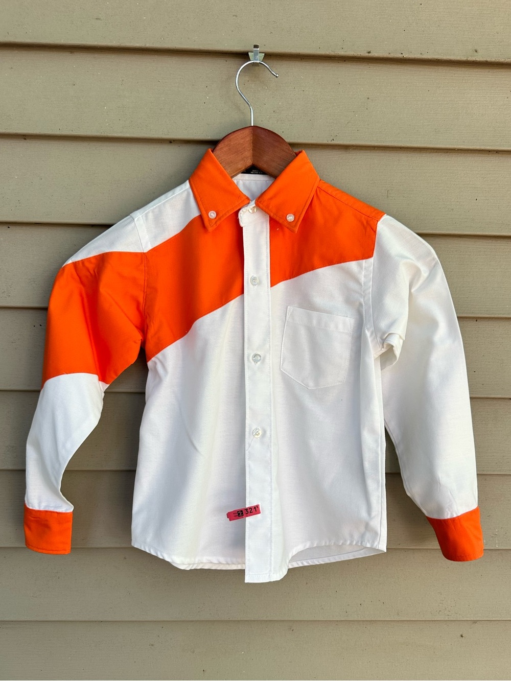 Vintage colorblock western shirt boys size 7 90s